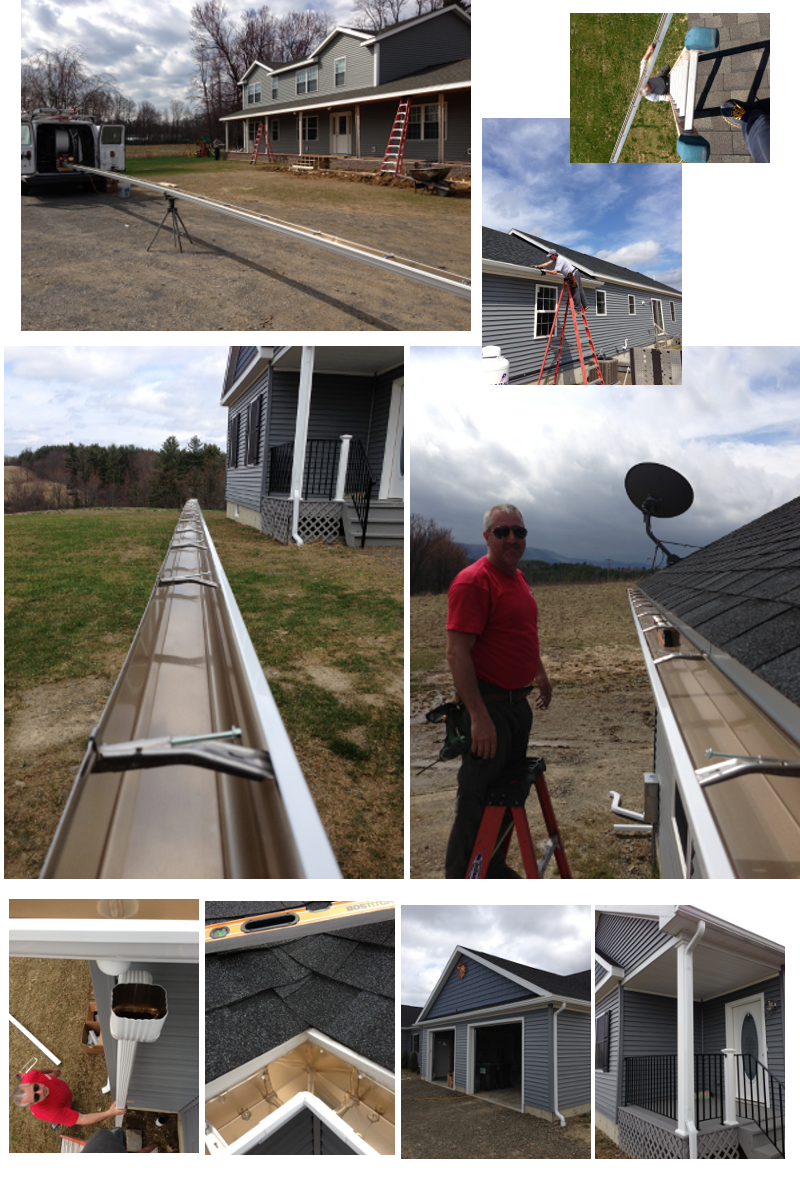 Here is some sample gutter installation photos