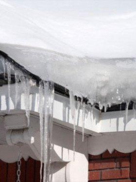 Ice Dam on a roof